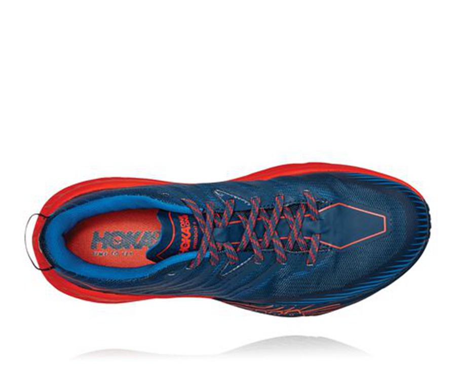 Hoka One One Trainers Mens Blue/Red - Speedgoat 4 - 09412WCYI